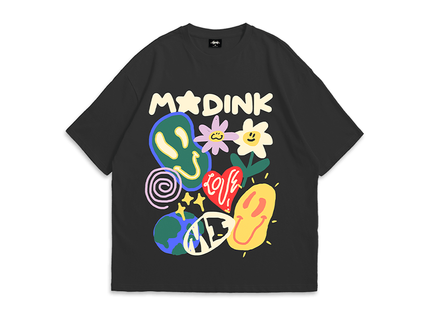 MAD INK Unisex Oversized Tee Blind by Madness Elite in Black